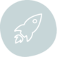 performance efficiency rocketship icon