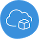 well-architected foundation icon, cloud and box