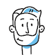 icon of bearded man smiling avatar