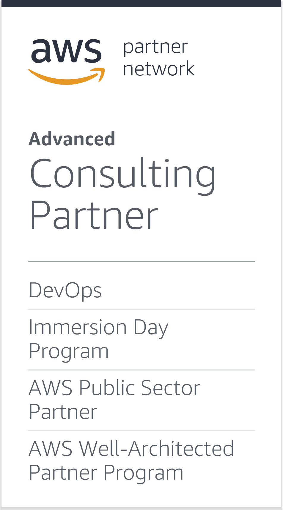 AWS Advance Consulting Partner Badge